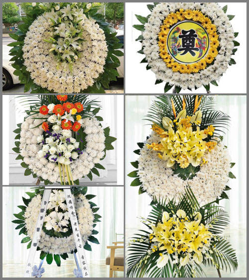 湖南湘潭湘乡市壶天镇双坪村花圈速递